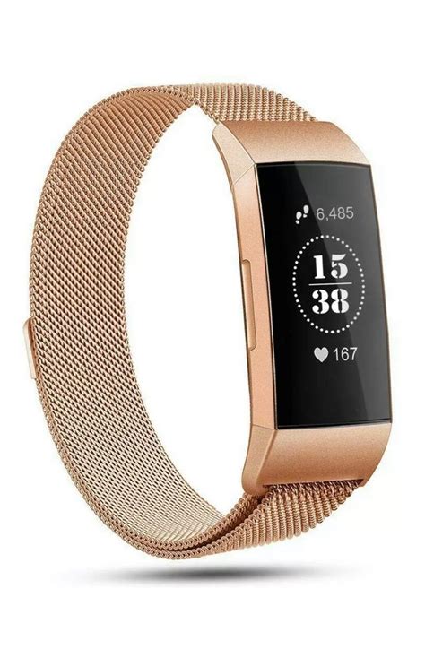 rose gold fitbit charge 4.